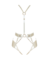 Bordelle Signature Strap Body Harness in Ivory