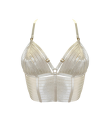 Bordelle Signature Crop Top Bra in Ivory