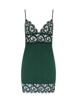 Coco de Mer Green silk lingerie slip dress