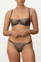 Coco de Mer Athena Silver Balcony Bra