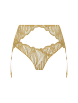 Coco de Mer Celeste High Waist Open Suspender Knicker