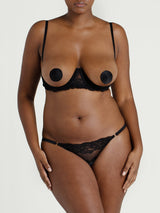 Coco de Mer Seraphine Open Knicker - Black Friday