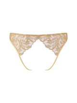 Luxury Gold Embroidery Open Knicker for a Sensual Lingerie Look