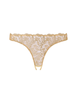Luxury Gold Embroidery Open Knicker for a Sensual Lingerie Look