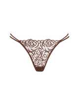 Muse by Coco de Mer Rosalia Thong in Cocoa