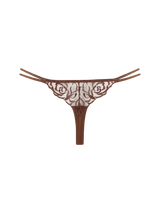 Muse by Coco de Mer Rosalia Thong in Cocoa