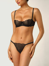 Athena Black Lace Bra & Brazilian Knicker