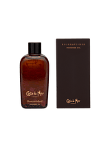 Coco de Mer Roseravished Massage Oil infused with sandalwood and rose scent, with luxury velvet brown box