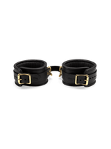 Coco de Mer Black Leather Ankle Cuffs