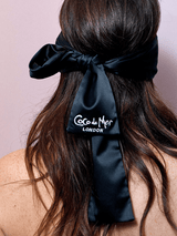 Julia Restoin Models Black Silk Blindfold