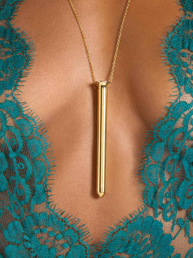 Crave Vesper 2 Vibrator Necklace 24k Gold Plated