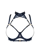 Bordelle Mari Ouvert Wire Bra Navy