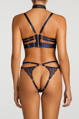 Bordelle Mari Ouvert Wire Bra Navy