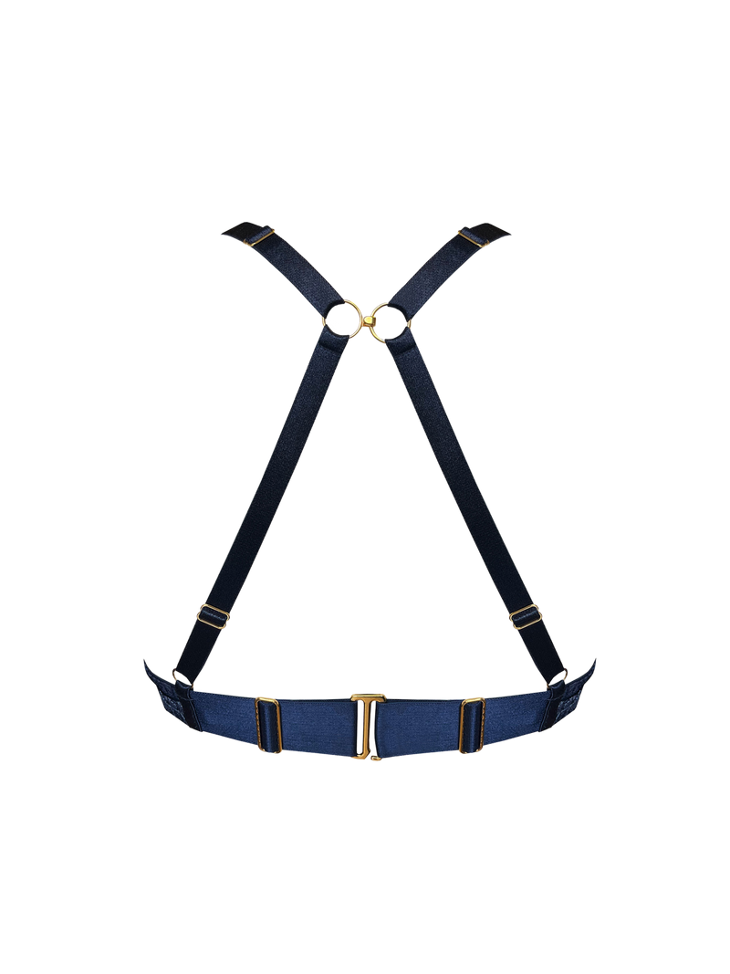 Bordelle Mari Ouvert Wire Bra Navy