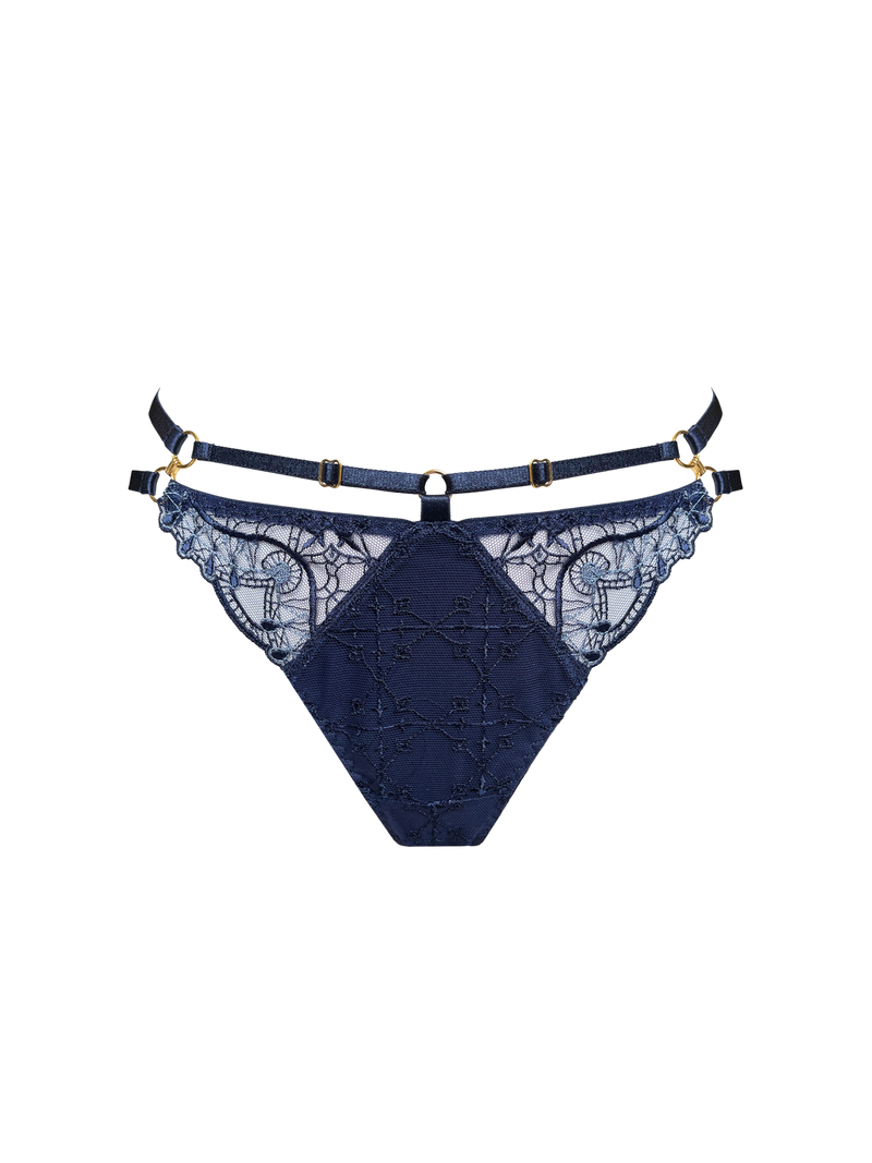 Bordelle Mari Open Back Brief Navy