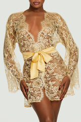Coco de Mer Fiorella Robe in Gold