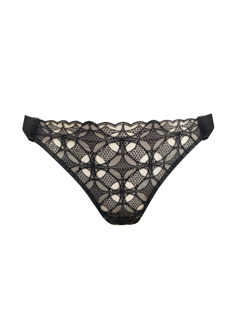 Bordelle Alta Open Back Brief Black