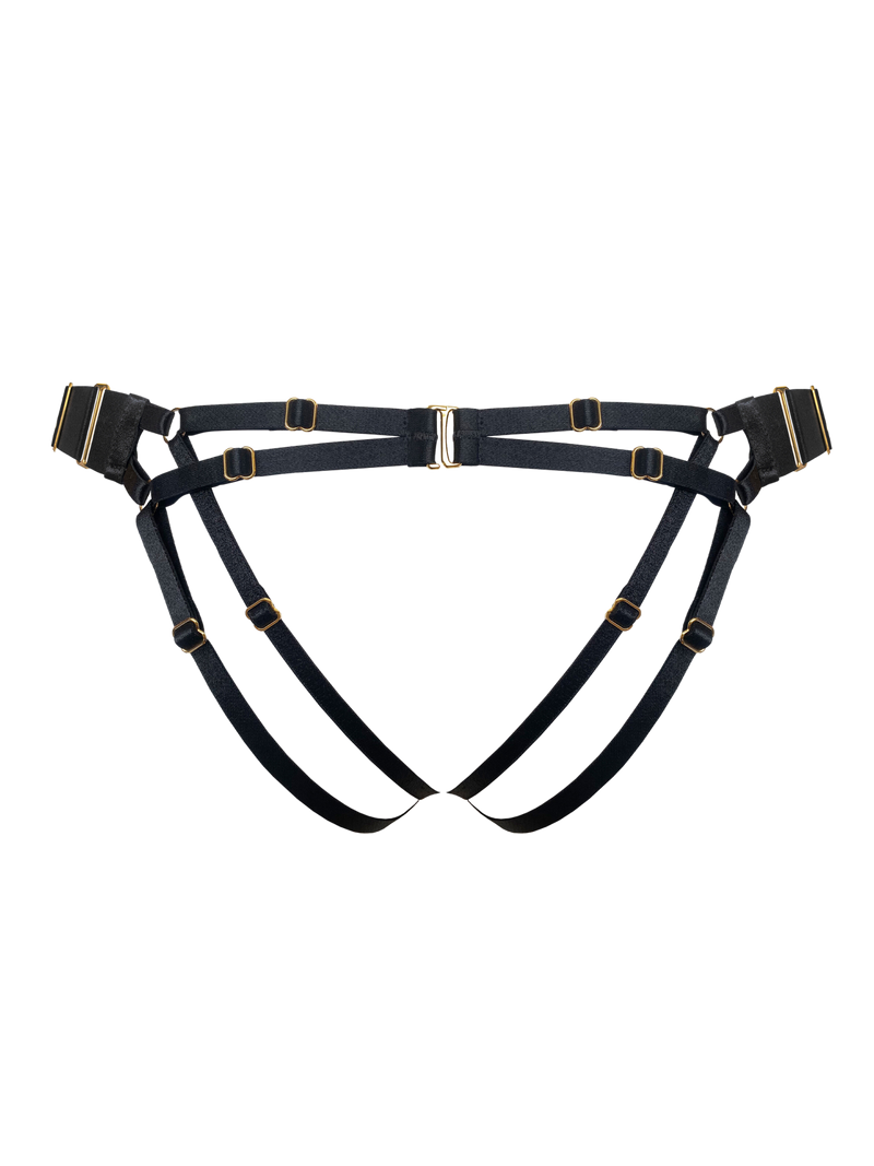 Bordelle Alta Open Back Brief Black