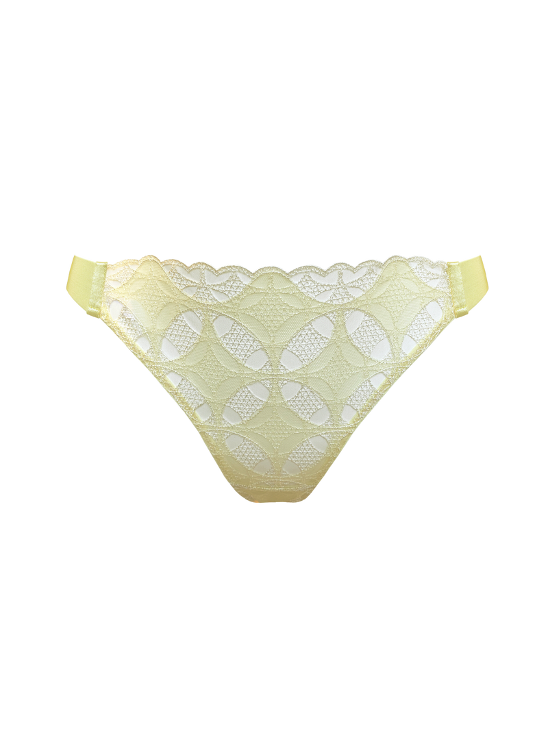 Bordelle Alta Open Back Brief Lemon