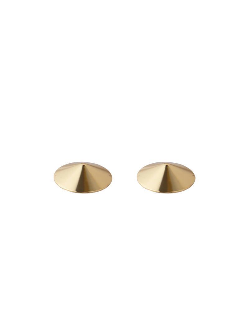 Pair of Bordelle luxury 24K gold-plated nipple covers 