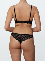 Muse by Coco de Mer Margot Black Plunge Bra