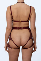 Bordelle Cadi Ouvert Garter Brief Morello