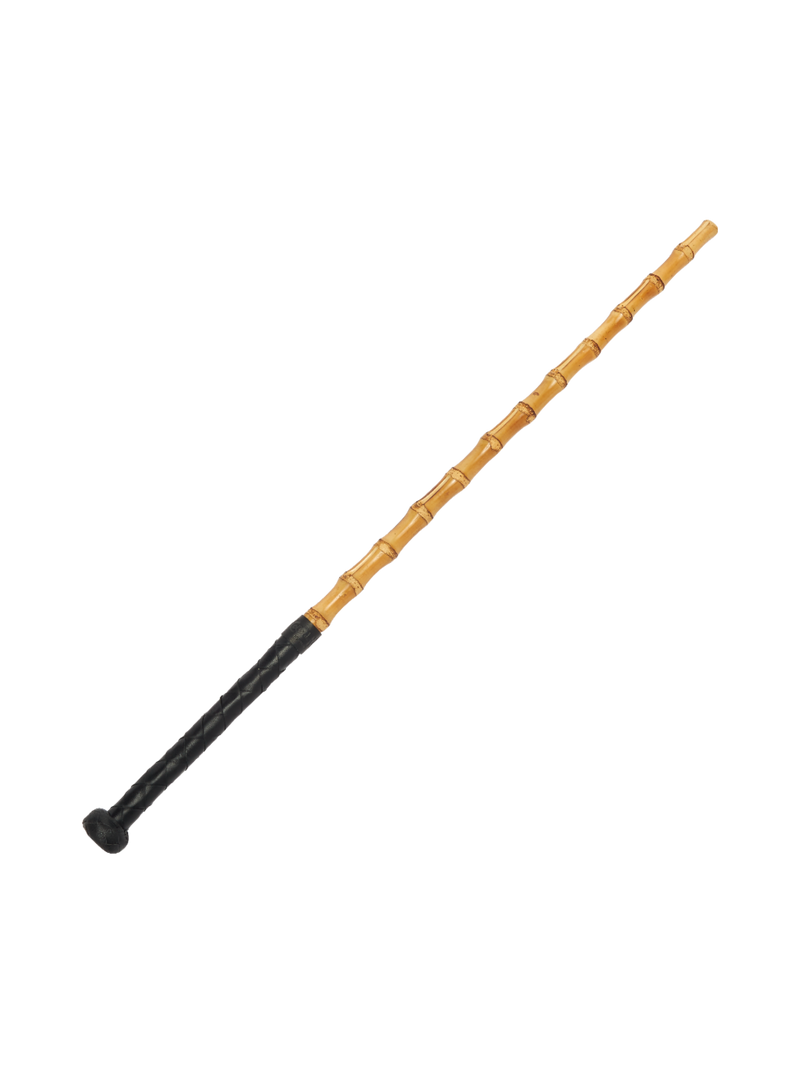Coco de Mer's natural bamboo cane with black leather handle