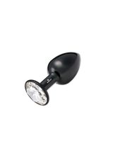 Julian Snelling Medium Black Aluminium Butt Plug with Crystal
