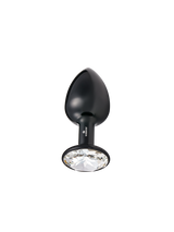 Julian Snelling Medium Black Aluminium Butt Plug with Crystal
