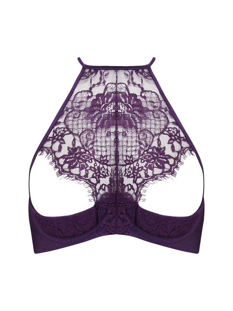 Coco de Mer Hera Quarter Cup Bra in Violet