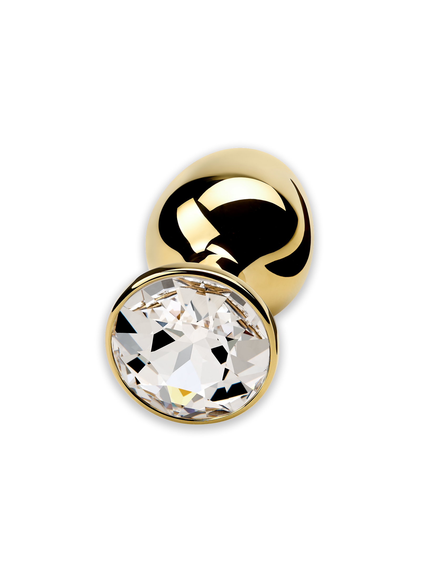 Julian Snelling Medium Gold Stainless Steel Butt Plug with Crystal Sto –  Coco de Mer