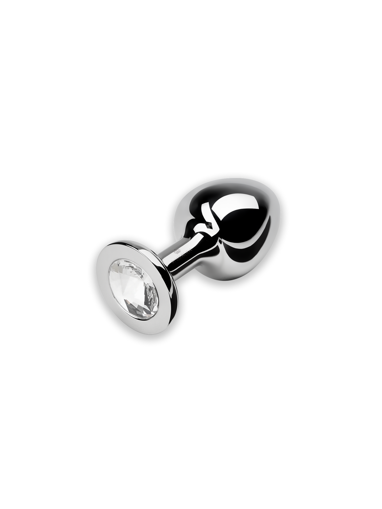 Julian Snelling Small Silver Stainless Steel Butt Plug Clear Stone Coco de Mer Julian Snelling Small Silver Stainless Steel Butt Plug Clear Stone Coco de Mer