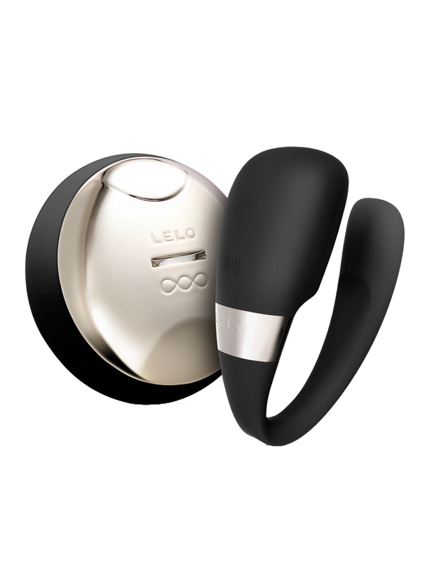 Lelo Tiani 3 couples c-shaped vibrator in classic black and gold
