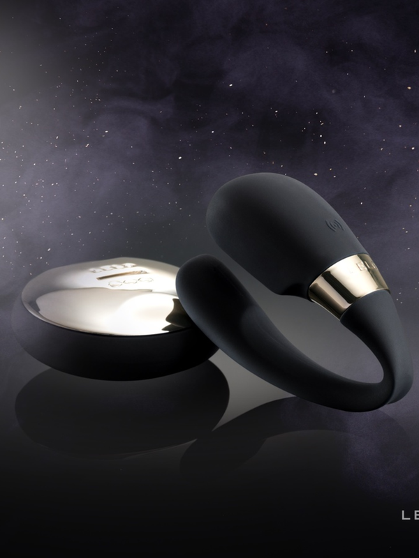 Lelo Tiani 3 couples c-shaped vibrator in classic black and gold
