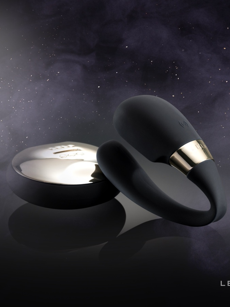 Lelo Tiani 3 couples c-shaped vibrator in classic black and gold