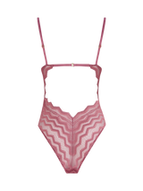 Muse by Coco de Mer Margot Bodysuit in Deep Rose