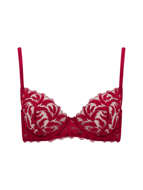 Coco de Mer Ravenna Plunge Bra in Ruby