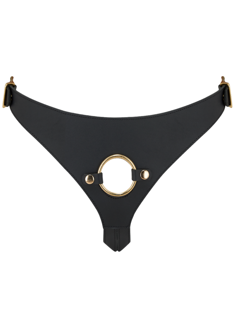 Coco de Mer Black Leather Strap On Harness