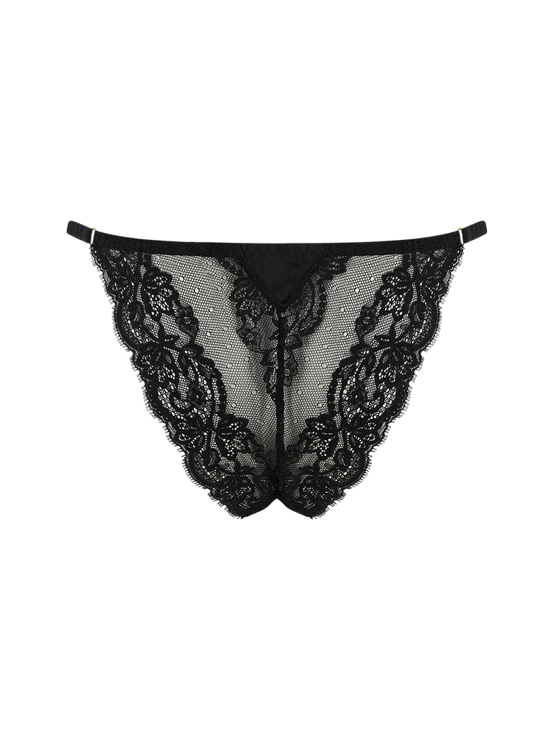 Coco de Mer Seraphine Brazillian Knicker - Black Friday