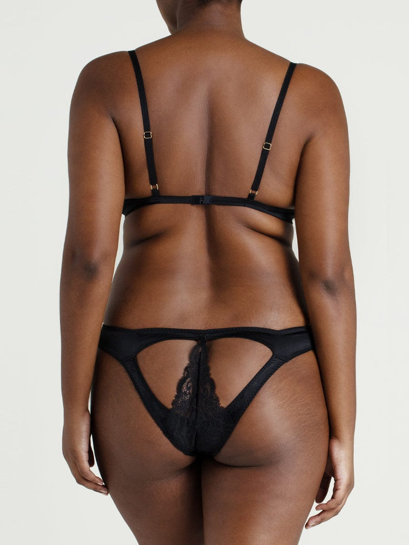 Seraphine Black Lace Soft Cup Bra & Spanking Knicker