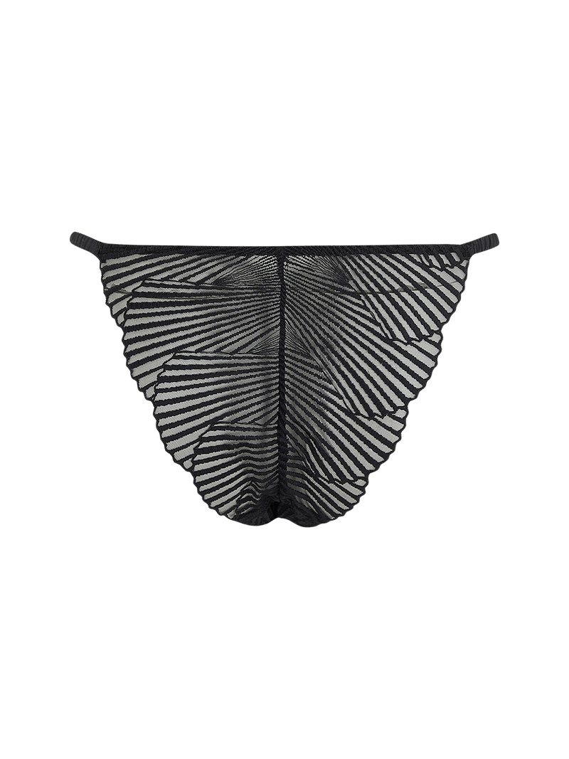 Athena Black Brazilian Knicker in stunning embroidery