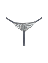Coco de Mer Athena Silver Open Thong