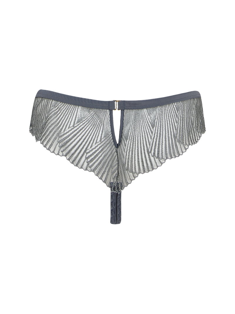 Coco de Mer Athena Silver Low Rise Skirted Thong
