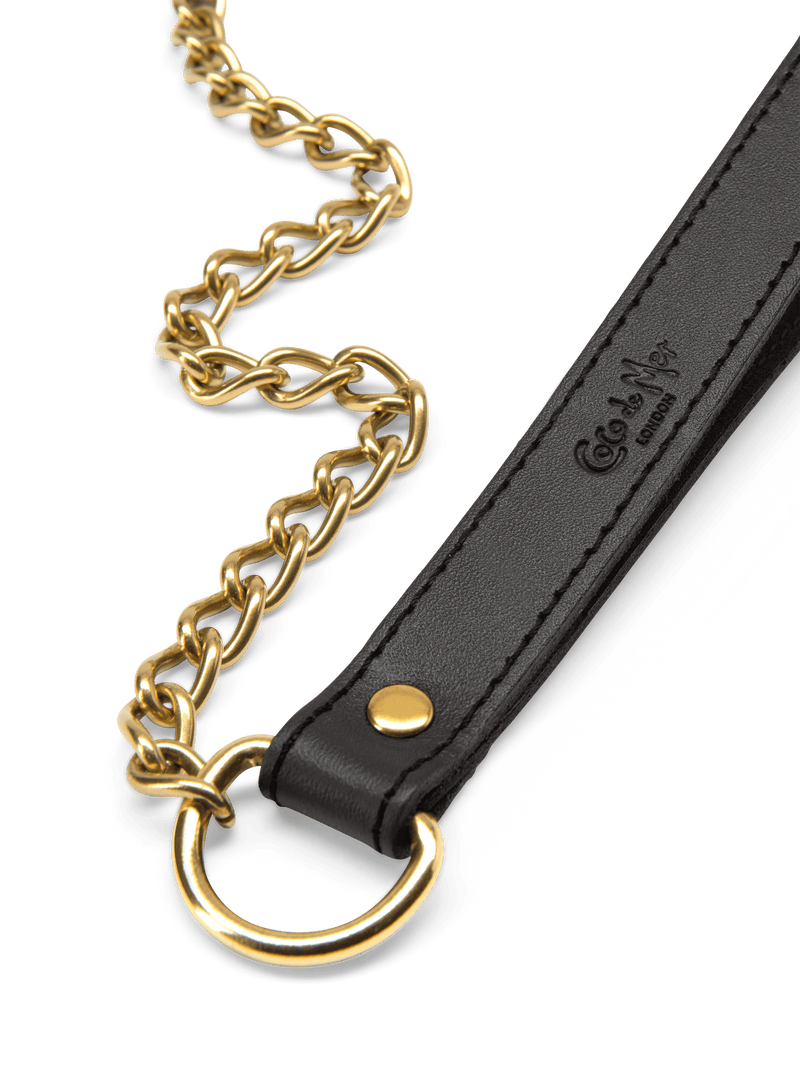 Coco de Mer Black Leather Chain