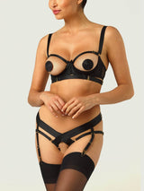 Bordelle Gia Quarter Cup Bra & Open Harness Brif