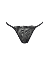 Athena Black Brazilian Knicker in Bespoke embroidery 