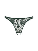 Coco de Mer Hera Deep Green Open Knicker
