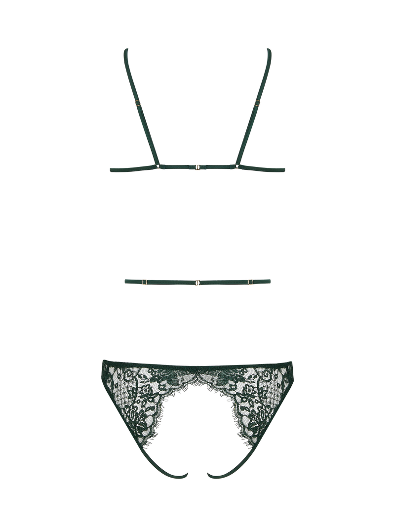 Coco de Mer Hera Deep Green Open Playsuit