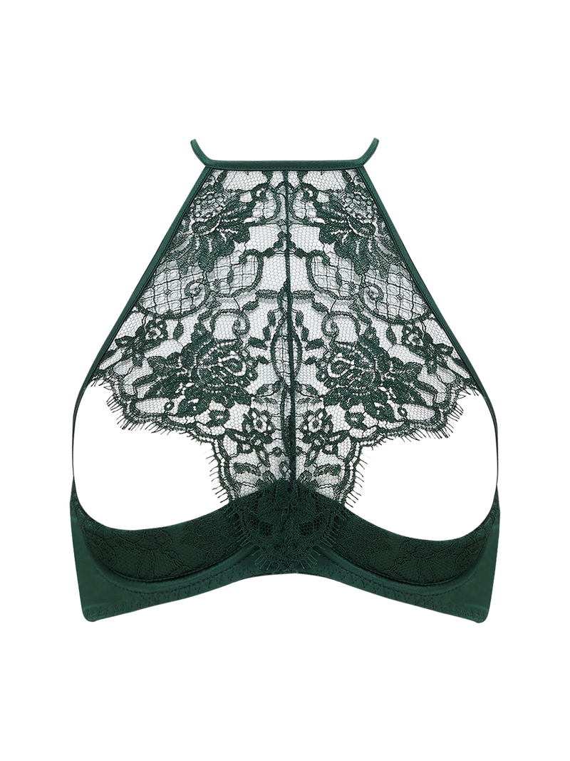 Coco de Mer Hera Deep Green Quarter Cup Bra
