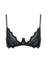 Muse by Coco de Mer Margot Black Plunge Bra